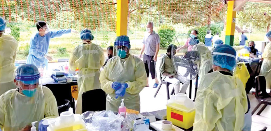 Mass testing at a dormitory