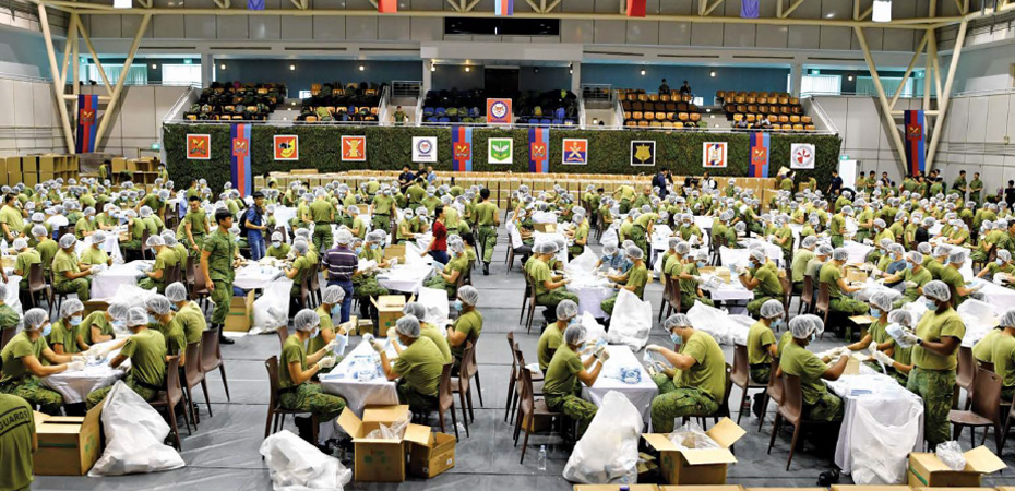 1,500 SAF personnel packed 5.5 million masks in a 48-hour operation