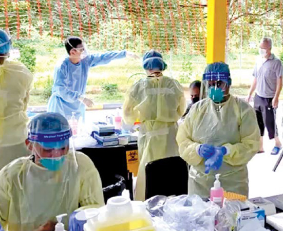 Mass testing at a dormitory