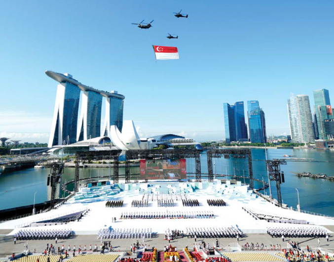 NDP 2021 at the Float @ Marina Bay