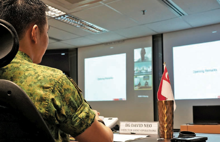 BG David Neo speaking to Director General of Health Services